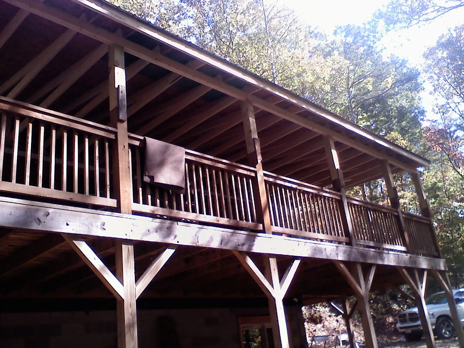 Timber framing under a new elevated porch and deck — Roof Leak Repair in Rock Falls by Roofing Brothers